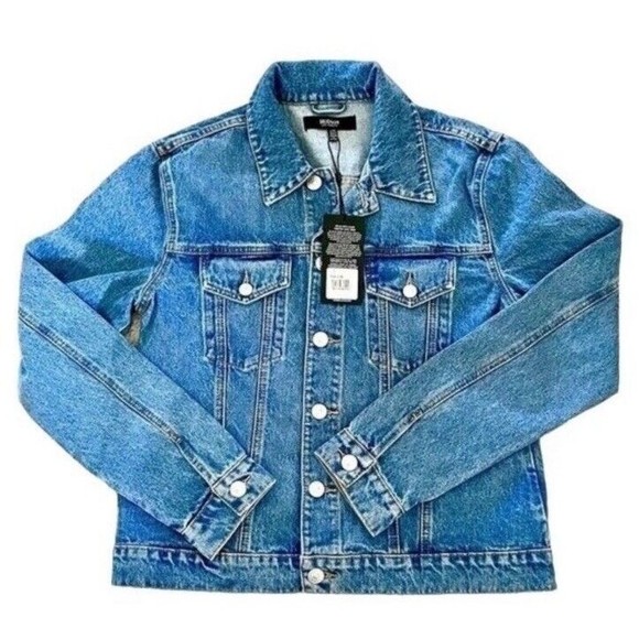 Hudson Jeans Classic Trucker Denim Jacket Blue Tahoe, Women’s Size S/M $215, NWT - Picture 2 of 16